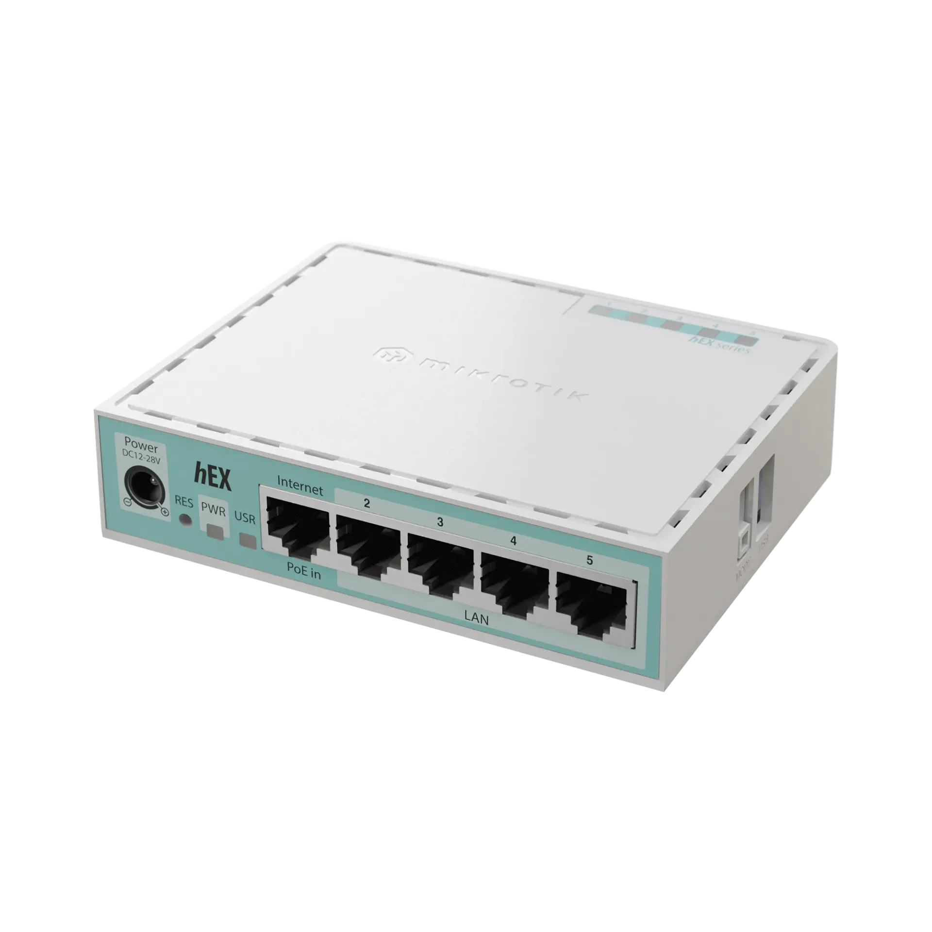 Router con 5 Puertos Gigabit Ethernet, 1 Puerto USB / CPU ARM Doble Nucleo/ RAM 512 MB/ Balanceo de Cargas (Mikrotik)